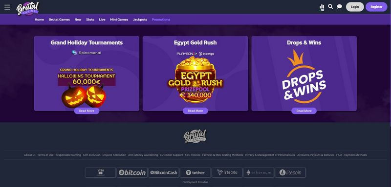 Avis sur le site de casino Brutal